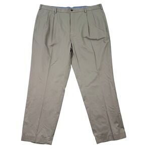 Brooks Brothers Elliot Chino Pants Men 42x30 Lightweight Advantage Khaki Pleated